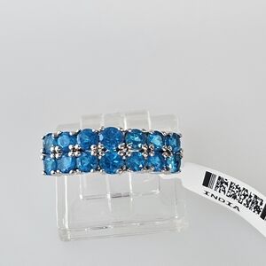 Genuine Neon Apatite Ring in Sterling Silver Size 8! NWT